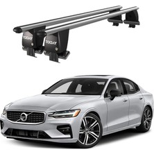 Today Auto Royal Volvo S60 (2018 ve Sonrası) Uyumlu Gri Kilitli Ara Atkı Port Bagaj Tavan Barı