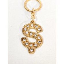 Moncuk Design Taşlı Ş Harfi Anahtarlık Gold Renk – Işıltılı ve Kişiselleştirilmiş Şık Çanta & Anahtar Aksesuarı