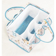 Pazar Kapısı Başucu Düzenleyici Bakım Çantası Organizer (Mavi)