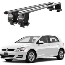 Today Auto Royal Volkswagen Golf (2012 - 2019) Uyumlu Gri Kilitli Ara Atkı Port Bagaj Tavan Barı