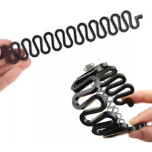 1 Adet Siyah Renk Saç Örme ve Topuz Tokası Seti, Kadın Çocuk Mandal Toka, Lastik Toka Seti, Toka, Kız Çocuk Toka, Kadife Toka