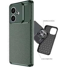 Toyigoo Ieg™  Oppo A3 Kılıf Auto Focus Karbon Kapak - Koyu Yeşil
