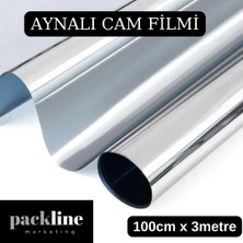 Packline Marketing Kendinden Yapışkanlı Çizilmez Aynalı Cam Filmi 100CM x 3metre