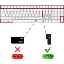 Keyboard 3 A2520 Numerik Türkçe Q Klavye Koruyucu – Iso Ters L Enter Uyumlu Ultra Ince Clear Silikon Kaplama Toz ve Sıvı Koruma Transparent Keyboard Cover Şeffaf
