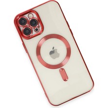 Toyigoo Ieg™  Iphone 12 Pro Max Kılıf Kross Magneticsafe Kapak - Kırmızı