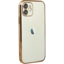 Toyigoo Ieg™  Iphone 12 Kılıf Razer Lensli Silikon - Gold