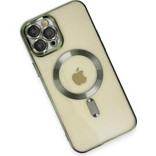 Toyigoo Ieg™  Iphone 12 Pro Max Kılıf Kross Magneticsafe Kapak - Koyu Yeşil