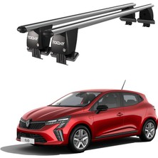 Today Auto Royal Renault Clio (2019 ve Sonrası) Uyumlu Gri Kilitli Ara Atkı Port Bagaj Tavan Barı