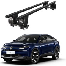 Today Auto Royal Citroen C4 (2020 ve Sonrası) Uyumlu Siyah Kilitli Ara Atkı Port Bagaj Tavan Barı