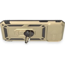 Toyigoo Ieg™  Iphone 12 Pro Max Kılıf Pars Lens Yüzüklü Silikon - Gold