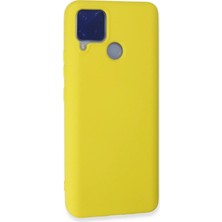 Toyigoo Ieg™  Realme C15 Kılıf Nano Içi Kadife Silikon - Sarı