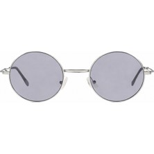 Sanches Extreme Vintage Yuvarlak Polarize Gümüş Güneş Gözlüğü Füme Cam Vi