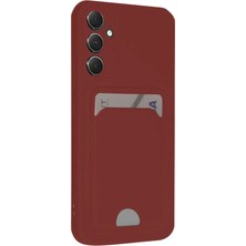 Toyigoo Ieg™  Samsung Galaxy A16 5g Kılıf Kelvin Kartvizitli Silikon - Bordo