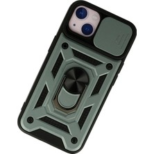 Toyigoo Ieg™  Iphone 13 Kılıf Pars Lens Yüzüklü Silikon - Yeşil