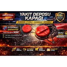 Galacticevo Yakıt Deposu Kapağı Kırmızı Renk Dayanıklı Sızdırmaz Universal Uyumlu Yakıt Kapağı