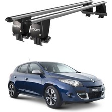 Today Auto Royal Renault Megane (2008 - 2016) Uyumlu Gri Kilitli Ara Atkı Port Bagaj Tavan Barı