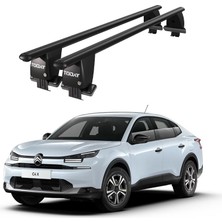 Today Auto Royal Citroen C4X / E C4X (2022 ve Sonrası) Uyumlu Siyah Kilitli Ara Atkı Port Bagaj Tavan Barı