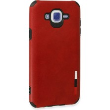 Toyigoo Ieg™  Samsung Galaxy J7 Kılıf Loop Deri Silikon - Kırmızı
