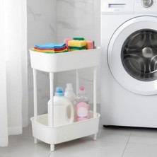 2 Katlı Çok Amaçlı Düzenleyici Raf – Banyo, Mutfak, Dolap Içi Organizer | 29,5X18X41 cm | Dayanıklı Hafif Tasarım | Depolama ve Düzen Için Pratik Çözüm