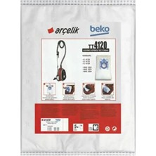 Abnturk 5 Adet Arçelik-Beko S 4540 T Elektrikli Süpürgelerine Göre Ultra Hijyenik Bez Toz Torbası