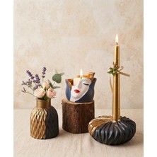 Zedef Tasarım Modern Geometrik & Büst Mumluk Seti