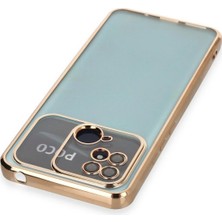 Toyigoo Ieg™  Xiaomi Redmi 10C Kılıf Razer Lensli Silikon - Gold