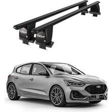 Today Auto Royal Ford Focus Iv (2018 ve Sonrası) Uyumlu Siyah Kilitli Ara Atkı Port Bagaj Tavan Barı