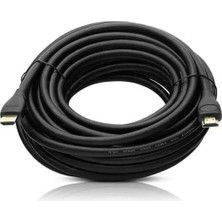G-507DS Plastik Düz Siyah 10 Metre Poşetli HDMI Kablo