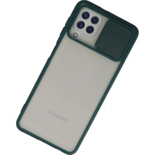 Toyigoo Ieg™  Samsung Galaxy A22 Kılıf Palm Buzlu Kamera Sürgülü Silikon - Yeşil