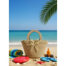 Bayram Taşçıoğlu Home Desing Tatil Plaj Hasır Çanta Kadınlar İçin Çok Renkli Günlük Kullanımda Şık Ve Ergonomik Tasarım