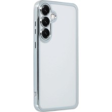 Toyigoo Ieg™  Samsung Galaxy S25 Plus Kılıf Razer Lensli Silikon - Gümüş