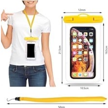 - Su Geçirmez Telefon Kılıfı – Waterproof Kılıf Askılı | Deniz, Havuz, Tatil Için Dayanıklı Koruma - Sarı