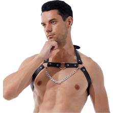 Alfa Aksesuar 03 Giyim Zincirli Erkek  Göğüs Deri Harness - BRFM96 Beruflic
