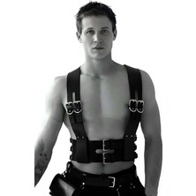 Alfa Aksesuar 03 Giyim Fantezi Erkek  Giyim, Deri Erkek  Giyim, Deri Kelepçeli Erkek  Harness - BRFM118 Beruflic