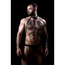 Alfa Aksesuar 03 Giyim Zincirli Erkek  Deri Fantazi Giyim - BRFM74 Beruflic