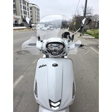 Motocam Kymco Like 50 Ön Cam 2009-2023 Model 43CM Şeffaf Renkli 4mm Aparatsız