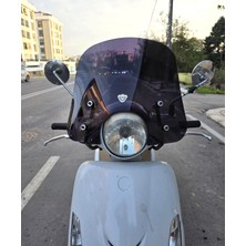Motocam Sym Fiddle Iı 125 Ön Cam 2008-2016 Model 44CM Siyah Renkli Aparatsız