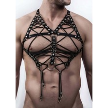 Alfa Aksesuar 03 Giyim Seksi Erkek  Iç Giyim Lastik Harness - BRFM70 Beruflic
