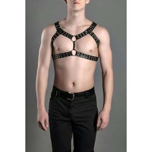 Alfa Aksesuar 03 Giyim Erkek  Fantazi Giyim, Deri Erkek  Göğüs Kemeri, Şık Deri Aksesuar - BRFM103 Beruflic