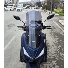 Motocam Arora Max T Easy 125 Ön Cam 2022-2026 Model 65CM Füme Renkli 4mm Orta Boylu