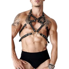 Alfa Aksesuar 03 Giyim Erkek  Deri Göğüs Harness,  Erkek  Parti Aksesuarı - BRFM200 Beruflic