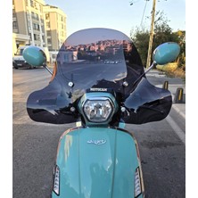 Motocam Skyjet Bellina Ön Cam 2024-2026 Model 41CM Siyah Renkli 4mm Elcikli Aparatsız