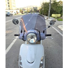 Motocam Sym Fiddle Iı 125 Ön Cam 2008-2016 Model 44CM Füme Renkli Aparatsız