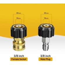 Eveage 3/8 "basınçlı Yıkama Hortumu 50 Ft, 4800PSI Sanayi Sınıfı Çelik Tel Örgülü ve Sentetik Kauçuk Ceket, Kink Dayanıklı ve Soğuk Su Max 266 ° F Güç Yıkama Hortumu, 2 Adet M22 14MM Adaptör