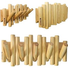 El Üretimi Ahşap Askılık, Duvara Monte Ahşap Duvar Askısı, Kapı Arkası Askılık, (Natural)