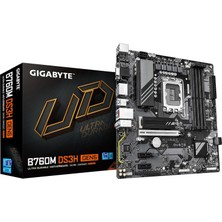 Gıgabyte B760M DS3H LGA1700 Ddr5 7600MHZ(OC) Pcıe 5.0 M.2 Nvme Gigabit Lan Matx Anakart