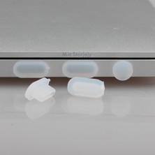 Usb-C ve 3.5 mm Toz Tıkacı Seti – Telefon Tablet Laptop Port Koruyucu, 4× Type-C + 1× Kulaklık, Toz Su Oksit Önleyici Silikon Kapak Şeffaf