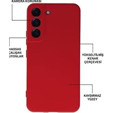 Galaxy S22 ile Uyumlu Kapak Kamera Korumalı Içi Kadife Lansman Silikon Kılıf - Siyah