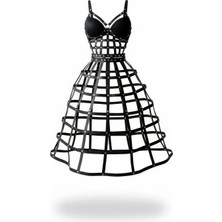 Alfa Aksesuar 03 Giyim Siyah Kadın Etek Deri Kafes Yapılı Zımba Detaylı Etek - BRF1013 Beruflic