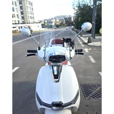 Motocam Yuki Risotto 125 Ön Cam 2022-2026 Model 39CM Şeffaf Renkli 4mm Aparatsız